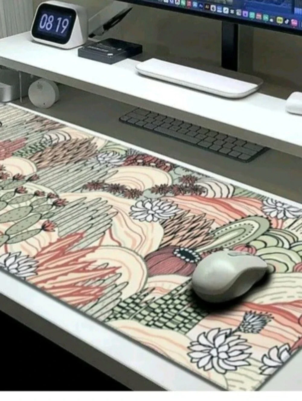 Cactus Floral Home/Office/Gaming Desk Mousepad XL